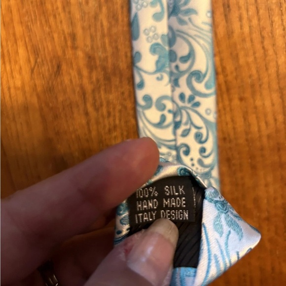 Jason & Vogue Blue Floral Patterned 100% Silk Tie NWT!! - Picture 8 of 8